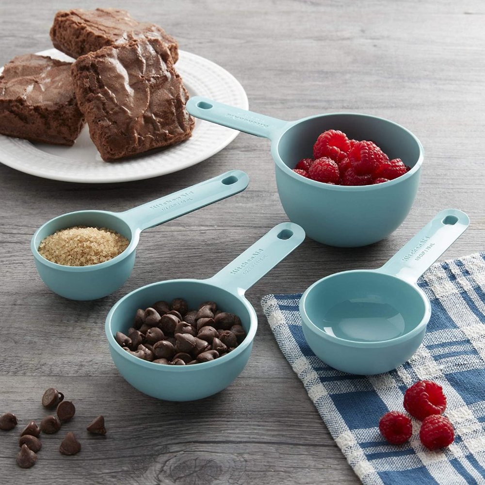 New Set Of 4 Aqua Sky Measuring Cups